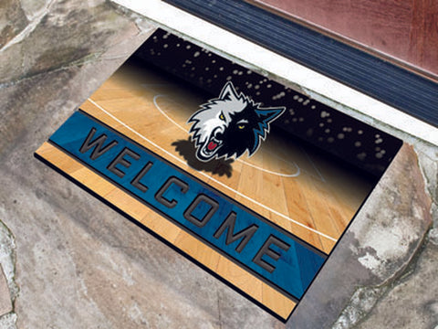 ~Minnesota Timberwolves Door Mat 18x30 Welcome Crumb Rubber - Special Order~ backorder
