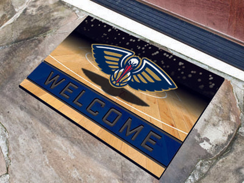 ~New Orleans Pelicans Door Mat 18x30 Welcome Crumb Rubber - Special Order~ backorder