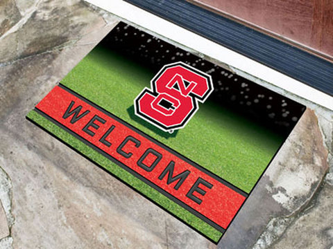 ~North Carolina State Wolfpack Door Mat 18x30 Welcome Crumb Rubber - Special Order~ backorder