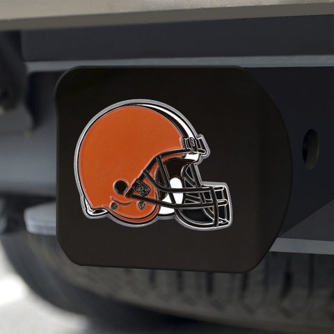 Cleveland Browns Hitch Cover Color Emblem on Black
