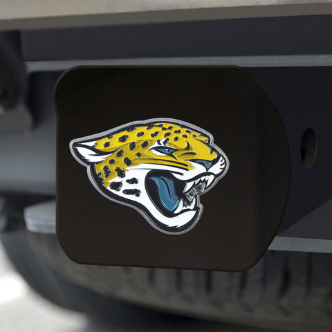 ~Jacksonville Jaguars Hitch Cover Color Emblem on Black~ backorder
