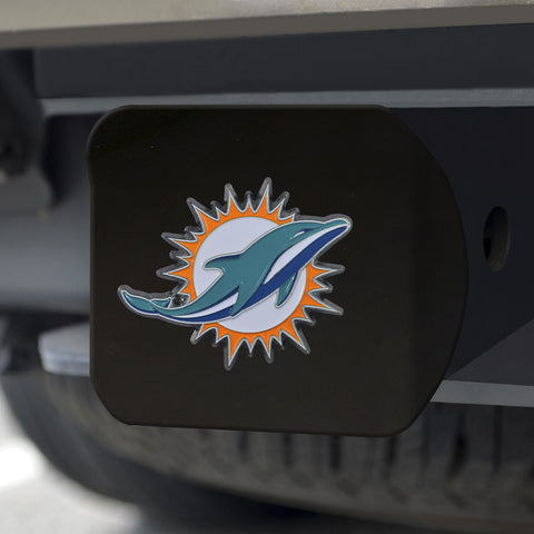 ~Miami Dolphins Hitch Cover Color Emblem on Black~ backorder