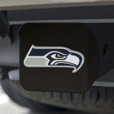 ~Seattle Seahawks Hitch Cover Color Emblem on Black~ backorder