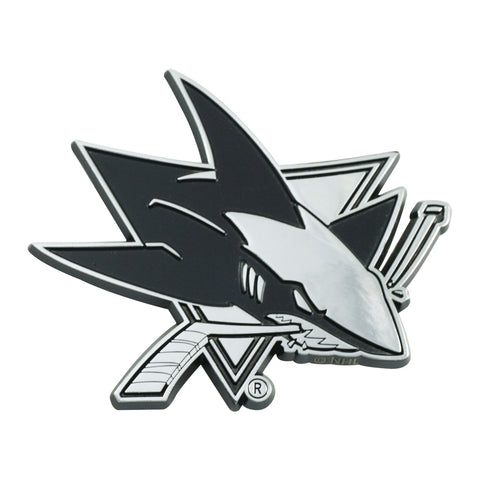 ~San Jose Sharks Auto Emblem Premium Metal Chrome Special Order~ backorder