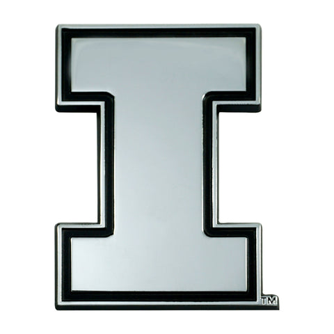 ~Illinois Fighting Illini Auto Emblem Premium Metal Chrome Special Order~ backorder