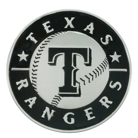 Texas Rangers Auto Emblem Premium Metal Chrome Special Order