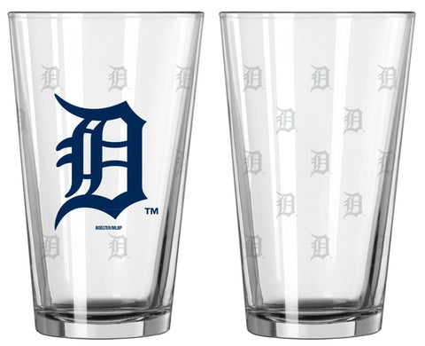 ~Detroit Tigers Satin Etch Pint Glass Set~ backorder