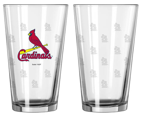 ~St. Louis Cardinals Satin Etch Pint Glass Set~ backorder