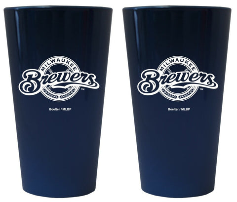 Milwaukee Brewers Lusterware Pint Glass - Set of 2