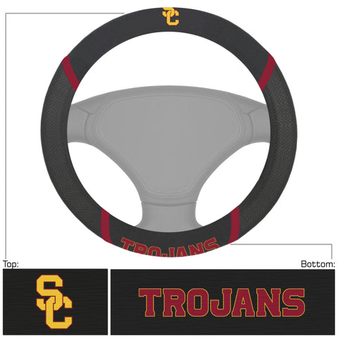 ~USC Trojans Steering Wheel Cover Mesh/Stitched Special Order~ backorder