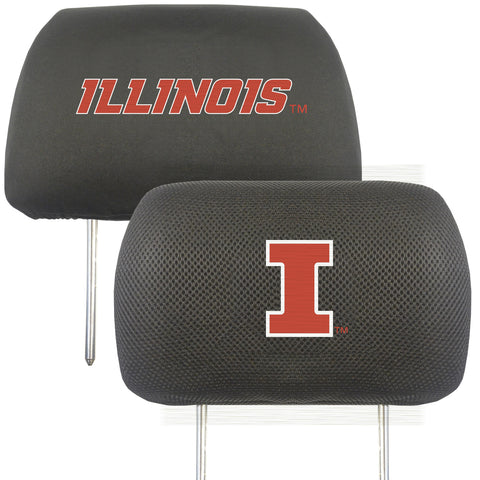 ~Illinois Fighting Illini Headrest Covers FanMats Special Order~ backorder
