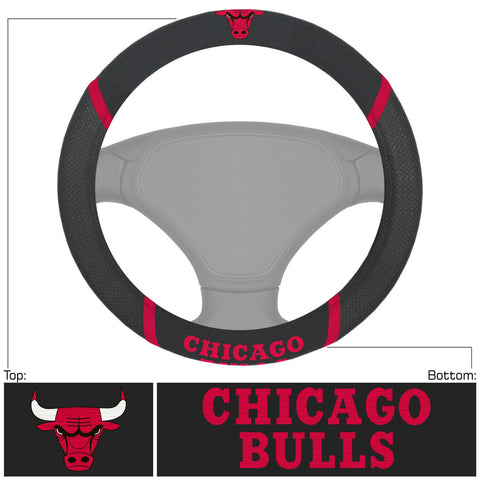Chicago Bulls Steering Wheel Cover Mesh/Stitched Special Order