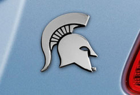 ~Michigan State Spartans Auto Emblem Premium Metal Chrome - Special Order~ backorder