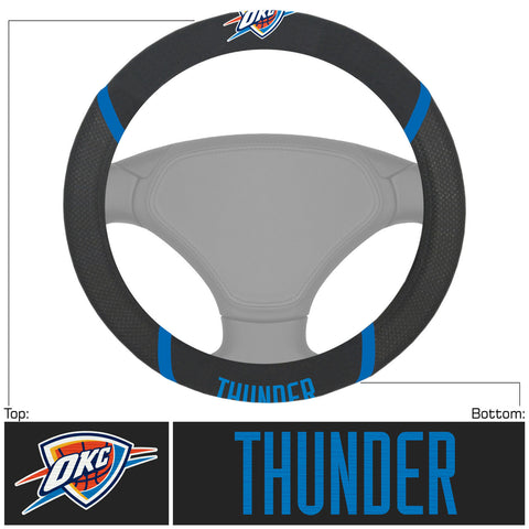 ~Oklahoma City Thunder Steering Wheel Cover Mesh/Stitched Special Order~ backorder