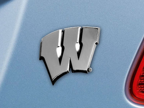 ~Wisconsin Badgers Auto Emblem Premium Metal Chrome~ backorder