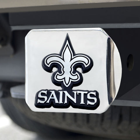 ~New Orleans Saints Hitch Cover Chrome Emblem on Chrome - Special Order~ backorder
