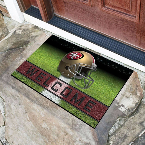 ~San Francisco 49ers Door Mat 18x30 Welcome Crumb Rubber - Special Order~ backorder