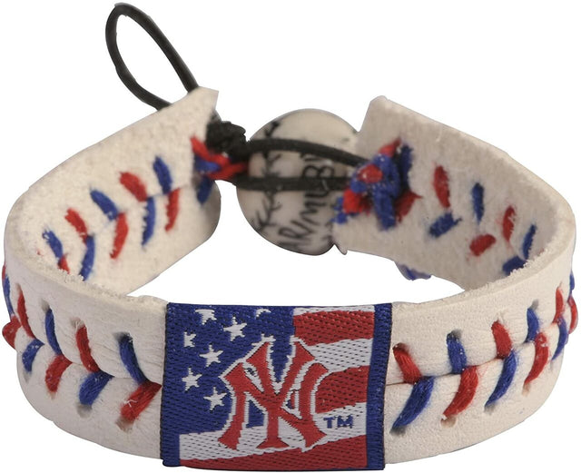 Pulsera de los Yankees de Nueva York con estrellas y rayas de béisbol clásicas CO