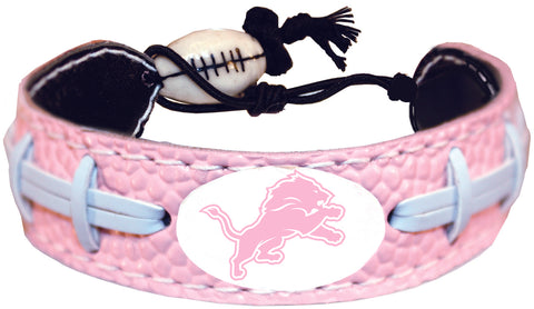 Detroit Lions Pink Football Bracelet