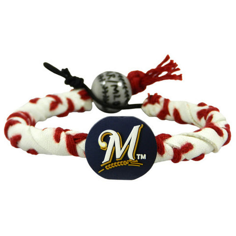 Milwaukee Brewers Classic Frozen Rope Baseball Bracelet CO