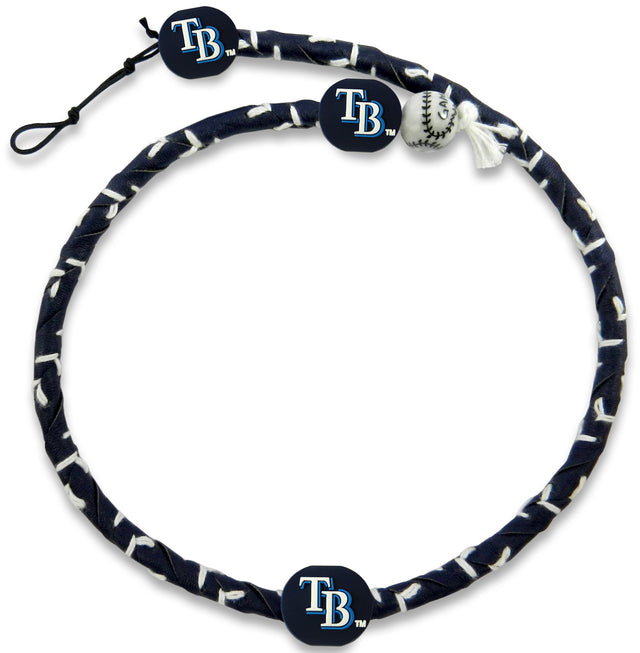 Collar de béisbol con cuerda congelada con los colores del equipo de los Tampa Bay Rays