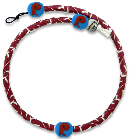 Philadelphia Phillies Necklace Frozen Rope Team Color Baseball Retro P Logo CO