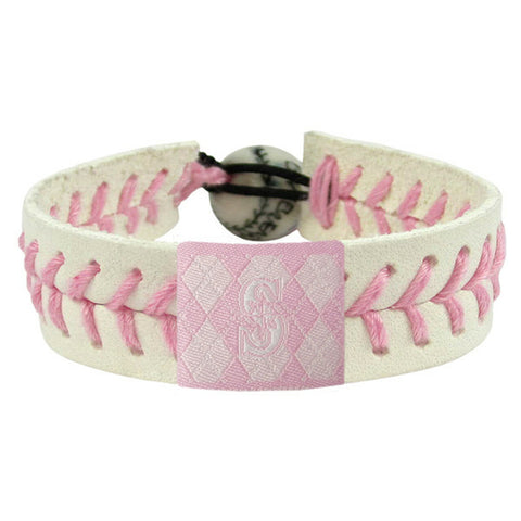 Seattle Mariners Bracelet Baseball Pink Argyle CO