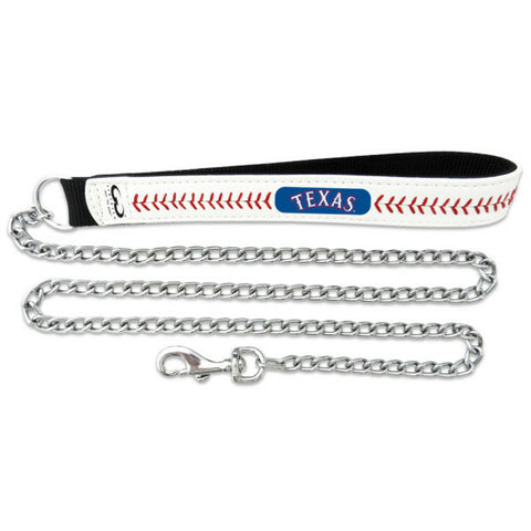 Texas Rangers Pet Leash Leather Chain Baseball Size Medium CO