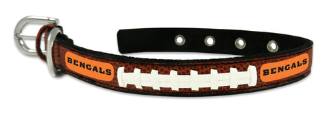 Cincinnati Bengals Pet Collar Leather Classic Football Size Small