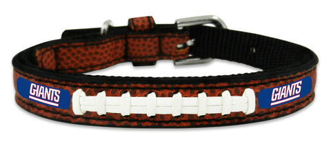 New York Giants Pet Collar Leather Classic Football Size Toy CO