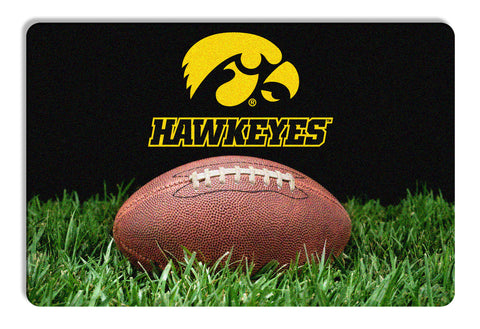 Iowa Hawkeyes Classic Football Pet Bowl Mat - L