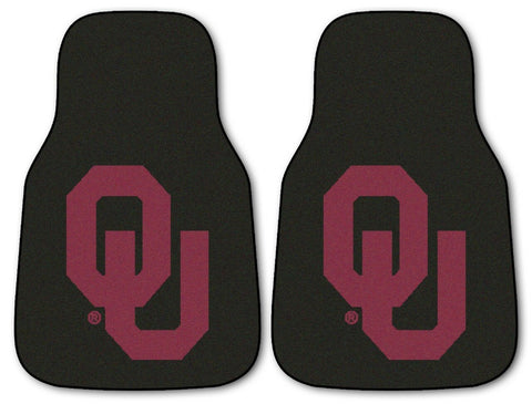 ~Oklahoma Sooners Car Mats Printed Carpet 2 Piece Set - Special Order~ backorder