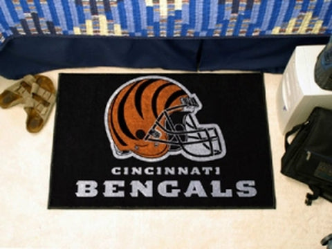 ~Cincinnati Bengals Rug - Starter Style, Helmet Design - Special Order~ backorder