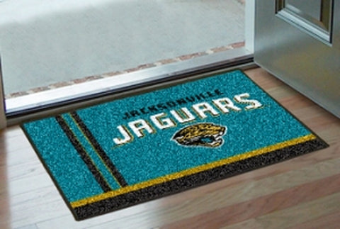 ~Jacksonville Jaguars Rug - Starter Style, Logo/Stripes Design - Special Order~ backorder