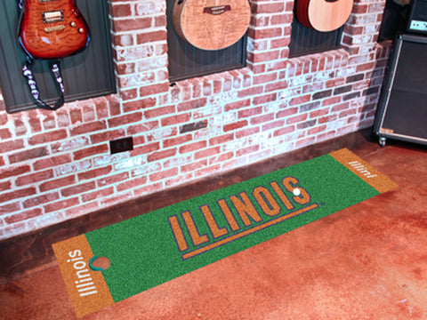 ~Illinois Fighting Illini Putting Green Mat - Special Order~ backorder
