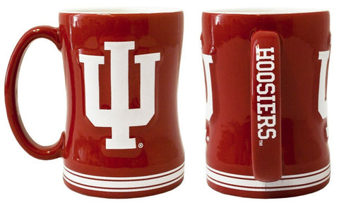 Indiana Hoosiers Coffee Mug - 14oz Sculpted Relief