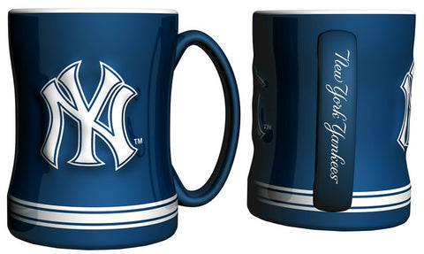 ~New York Yankees Coffee Mug - 14oz Sculpted Relief - Blue~ backorder