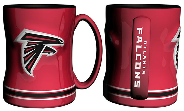 Taza de café de los Atlanta Falcons, 14 oz, relieve esculpido