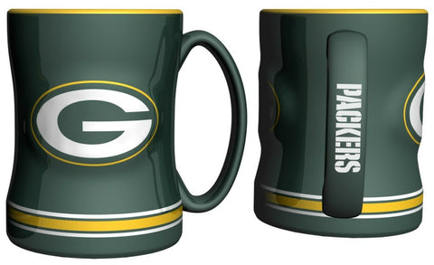 ~Green Bay Packers Coffee Mug - 14oz Sculpted Relief - Green~ backorder