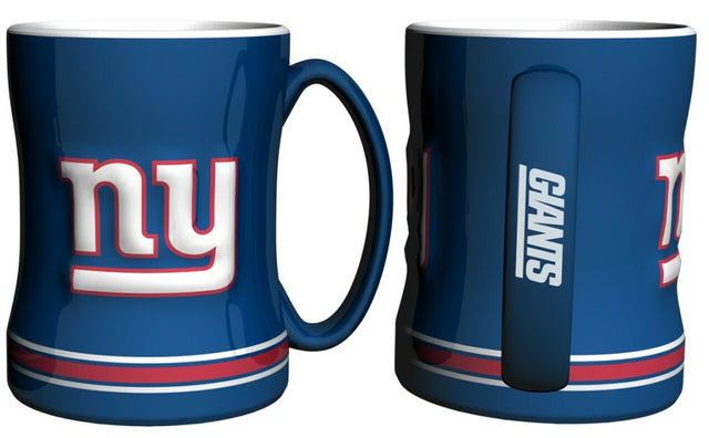 Taza de café de los New York Giants - Relieve esculpido de 14 oz