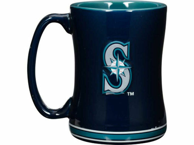 Taza de café de los Seattle Mariners, 14 oz, relieve esculpido