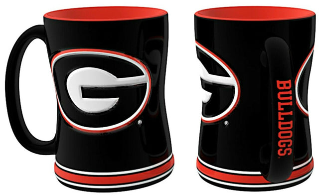 Georgia Bulldogs Coffee Mug - 14oz Sculpted Relief