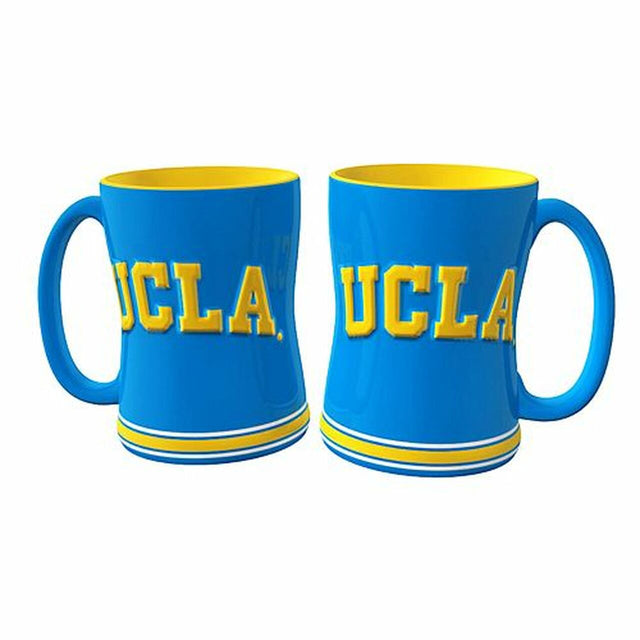 Taza de café de UCLA Bruins de 14 oz con relieve esculpido