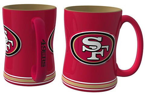 ~San Francisco 49ers Coffee Mug - 14oz Sculpted Relief~ backorder