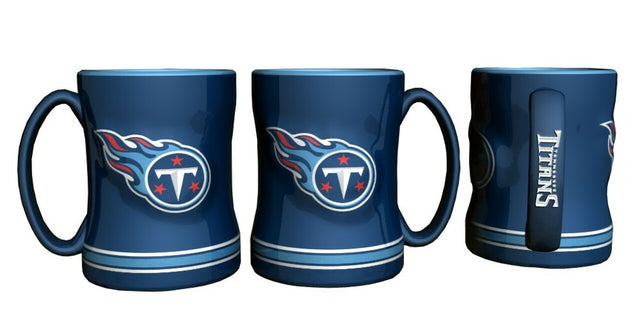 Taza de café de Tennessee Titans - Relieve esculpido de 14 oz