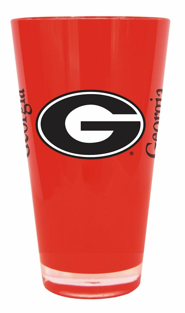 Georgia Bulldogs Glass 20oz Pint Plastic Insulated CO