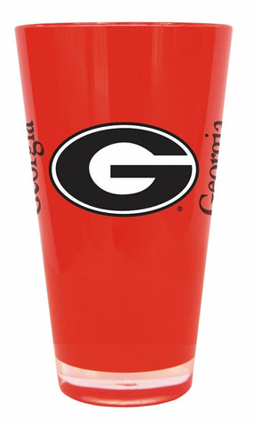 ~Georgia Bulldogs Glass 20oz Pint Plastic Insulated CO~ backorder