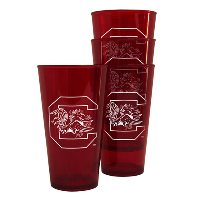 Vaso de plástico aislado de 20 oz con forma de pinta de South Carolina Gamecocks