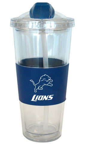 Detroit Lions Tumbler No Spill Straw Style