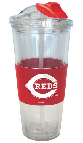 Cincinnati Reds Tumbler No Spill Straw Style